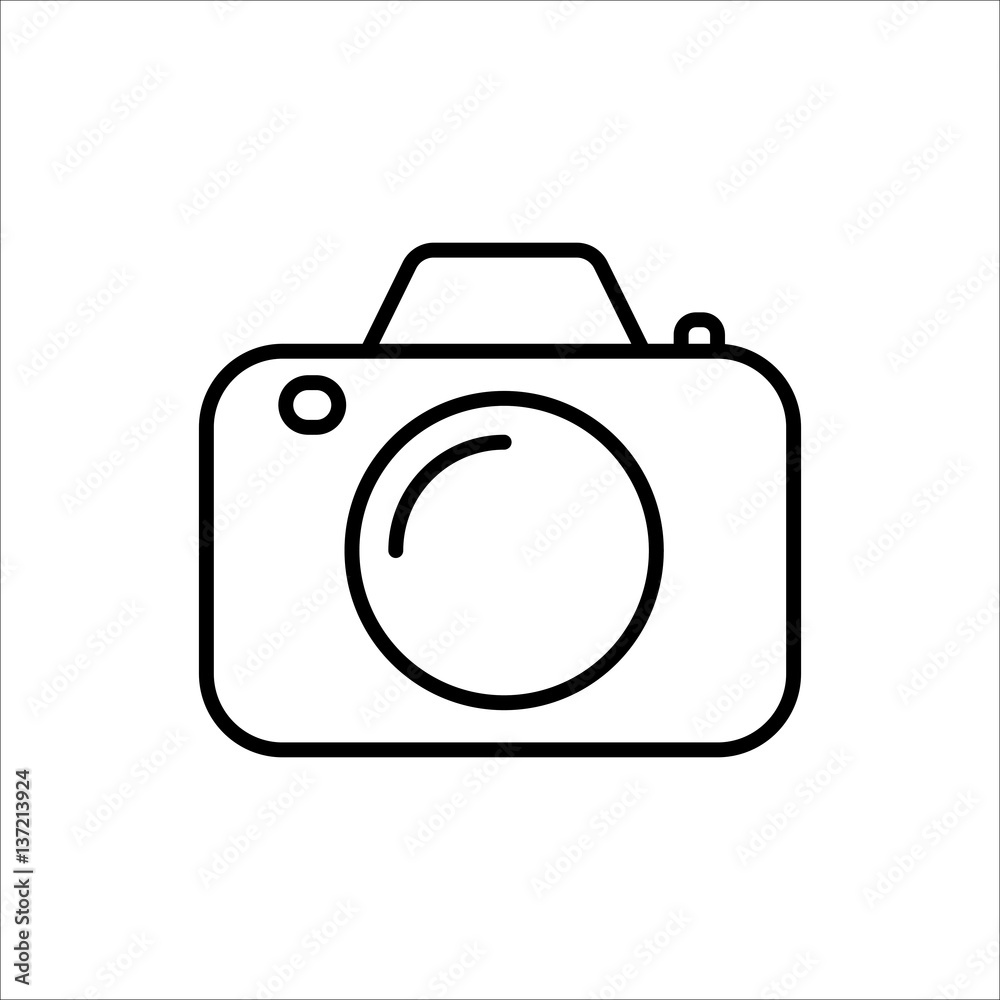 camera icon on white background camera icon on white background