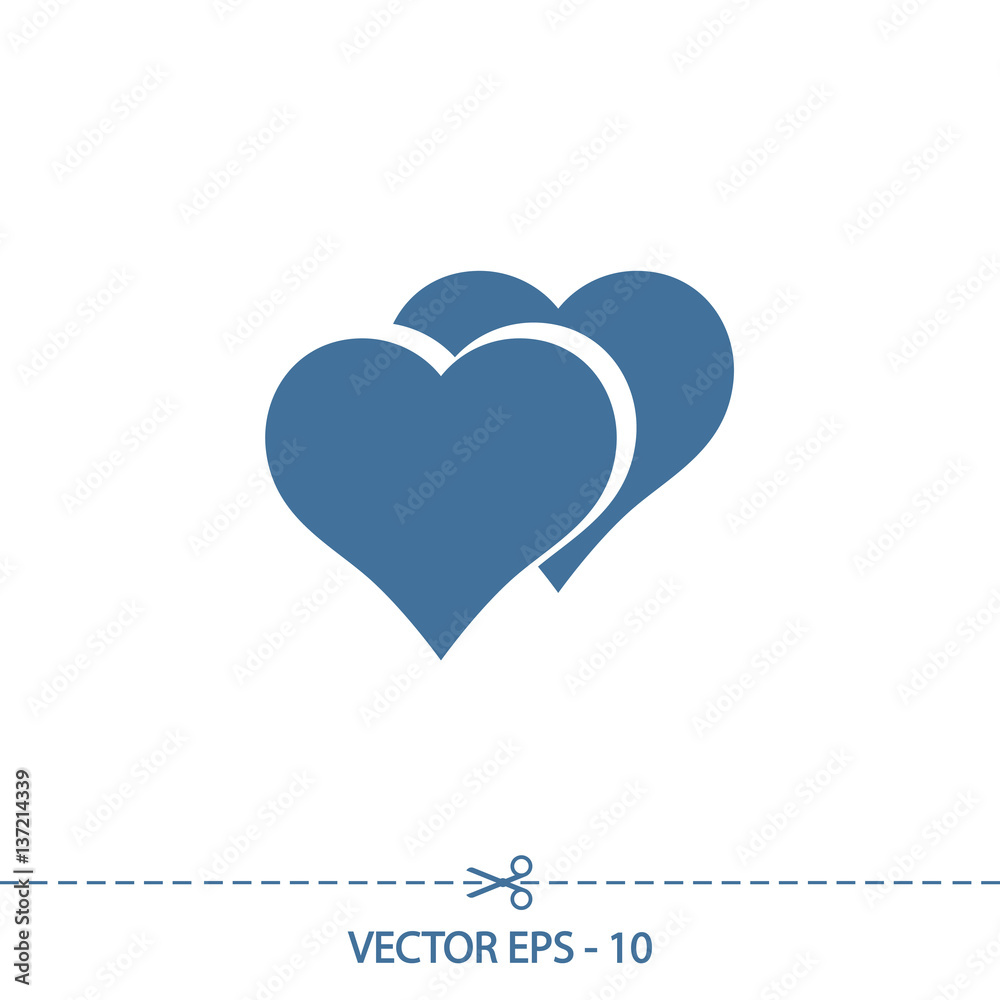Heart Icon, vector illustration. Flat design style Heart Icon, vector illustration. Flat design style