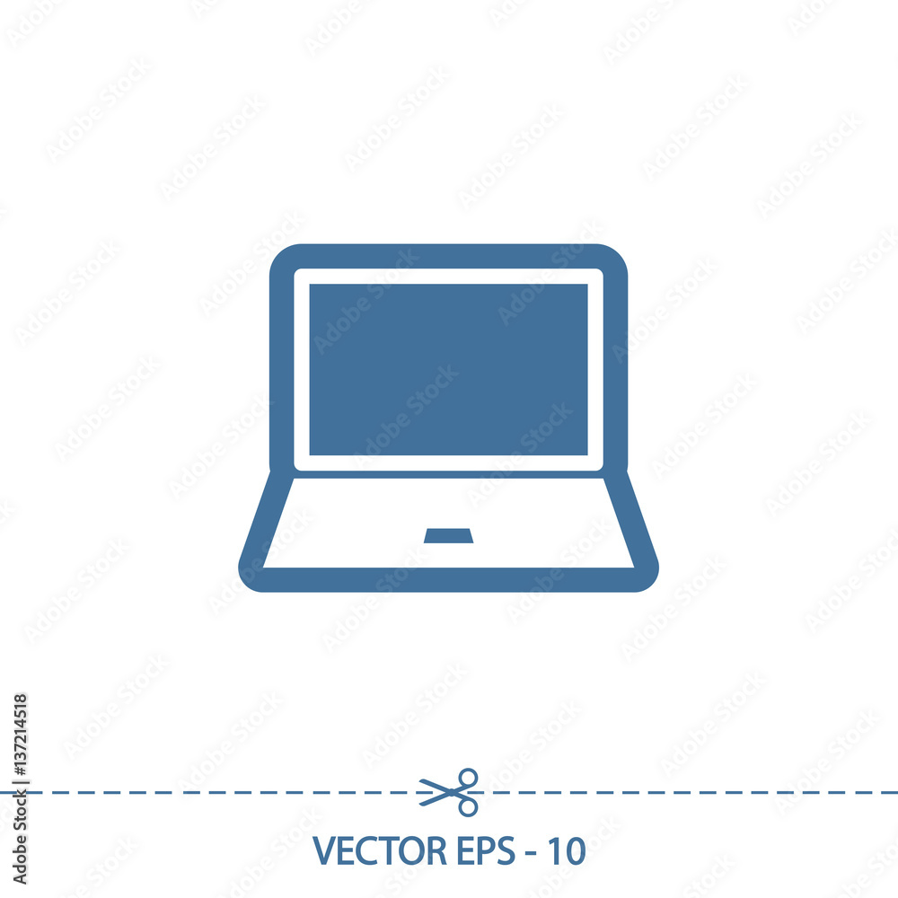 laptop icon, vector illustration. Flat design style laptop icon, vector illustration. Flat design style