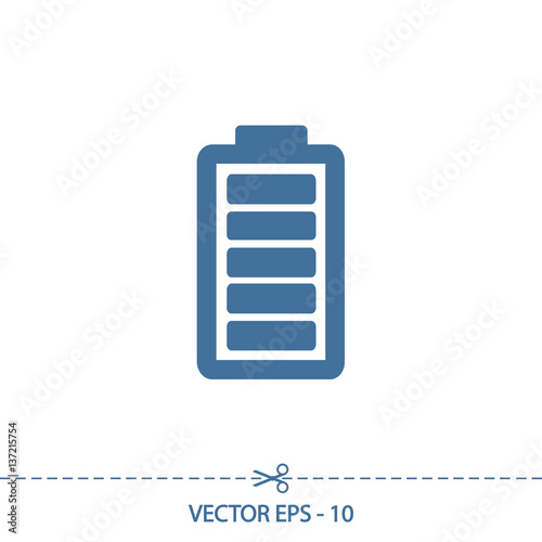 Battery load  icon, vector illustration. Flat design style