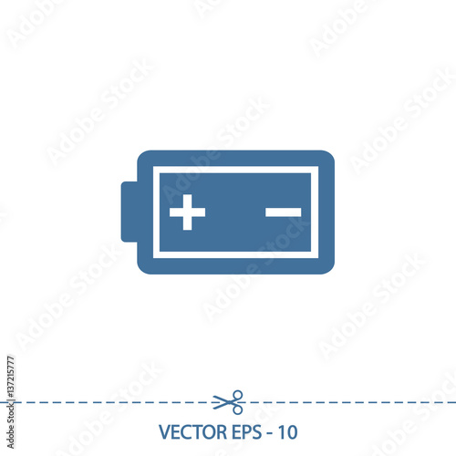 Battery load  icon, vector illustration. Flat design style