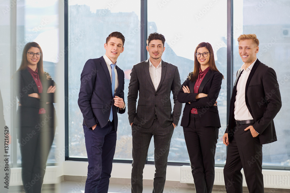 Portrait of a group of businesspeople. Business team in an office. Portrait of a group of businesspeople. Business team in an office.