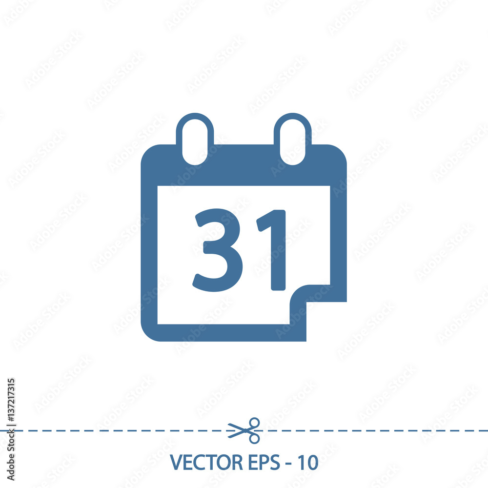 Calendar icon, vector illustration. Flat design style Calendar icon, vector illustration. Flat design style