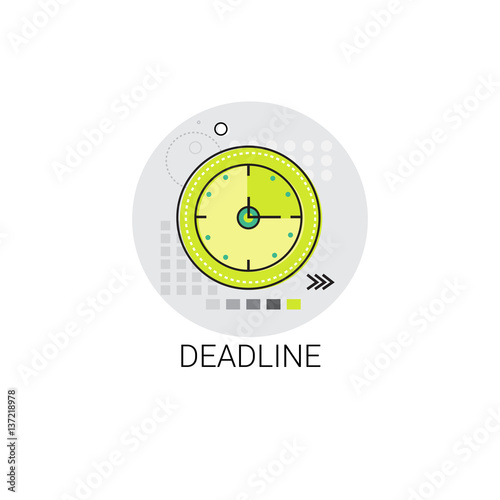 Deadline Time Management Business Timing Clock Icon