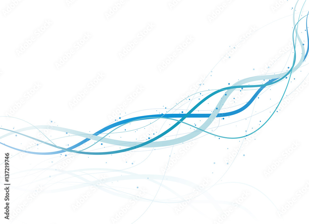 ラインアート 波線 青 Stock ベクター Adobe Stock