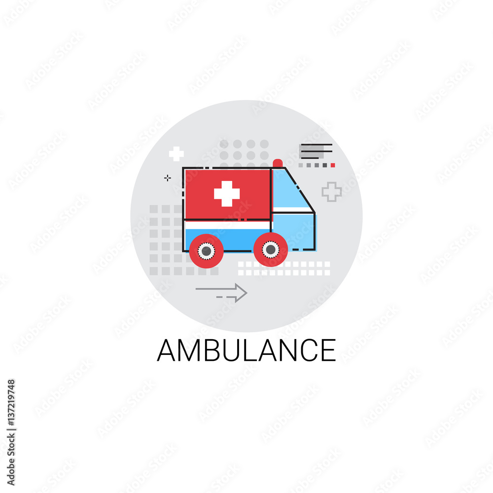 Ambulance Hospital Doctors Clinic Medical Treatment Icon Vector Illustration