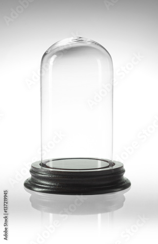Εκτύπωση καμβά glass dome to contain and protect on white background