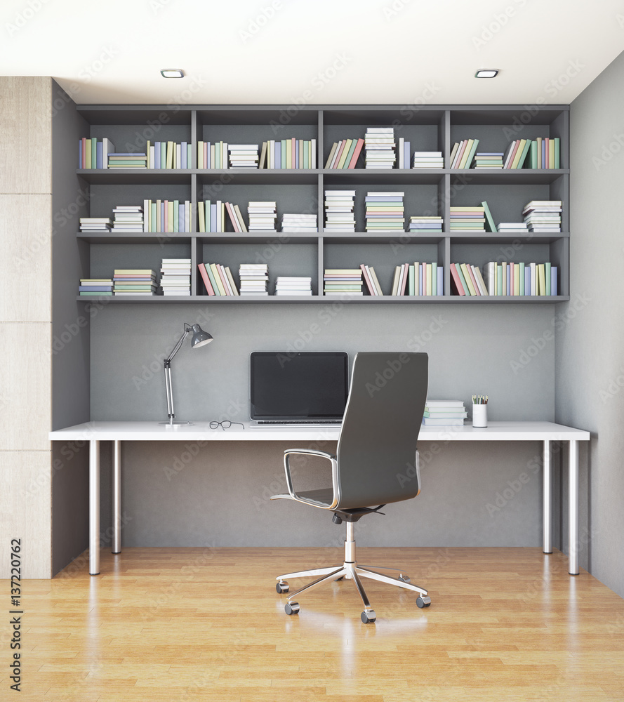 Workplace in interior