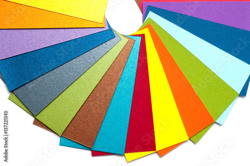 Color palette guide, paper samples catalog