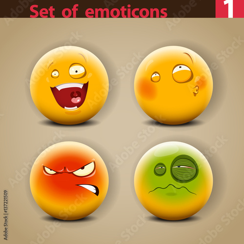 Vector set of Emoticons.