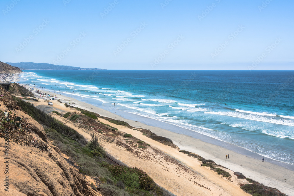 The coast along Del Mar, California