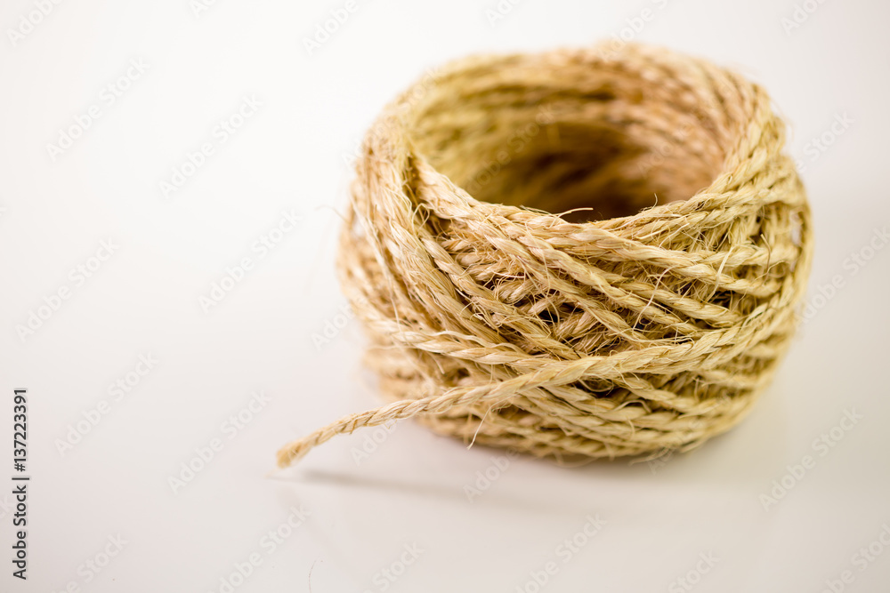 Ball of twine on white background Ball of twine on white background