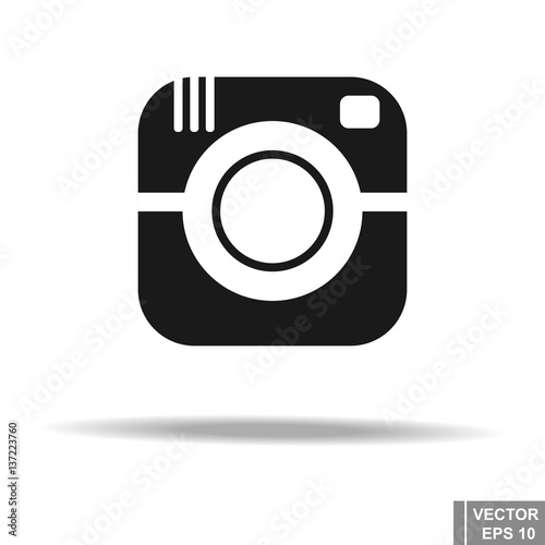 Icon. Camera. Flat style. For your design.