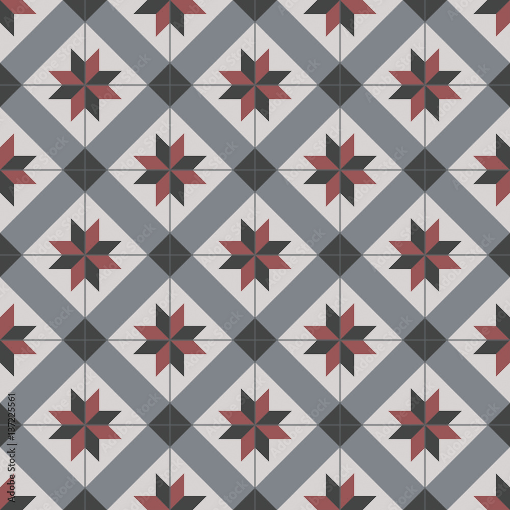 Carreaux de ciment gris-bordeaux-1