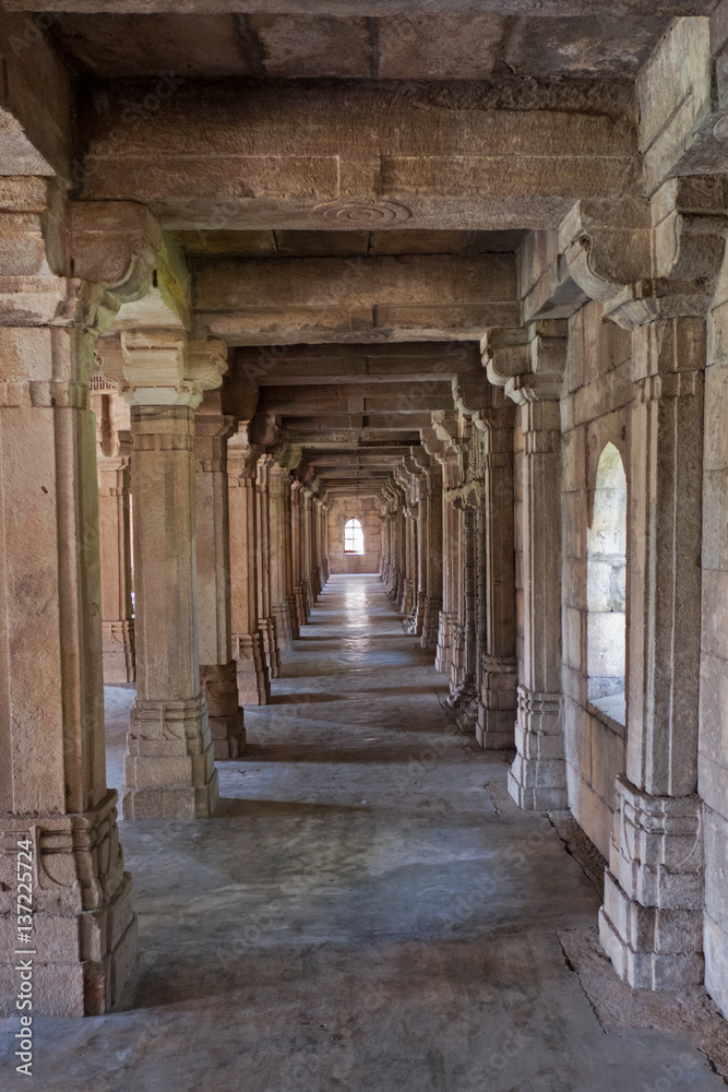 Mosque interior in Gujarat, India