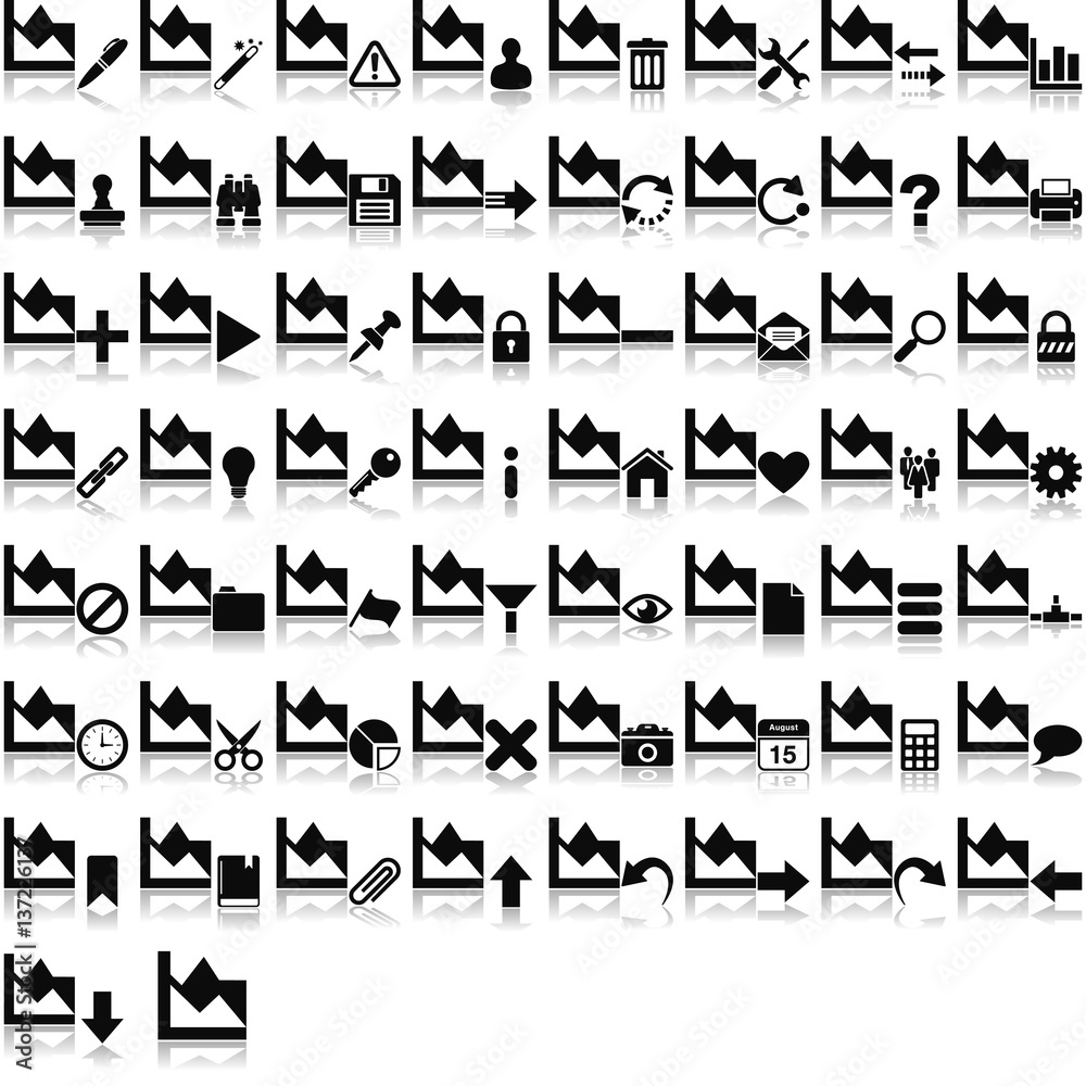 Statistik Symbol mit Overlays und Spiegelungseffekt Statistik Symbol mit Overlays und Spiegelungseffekt