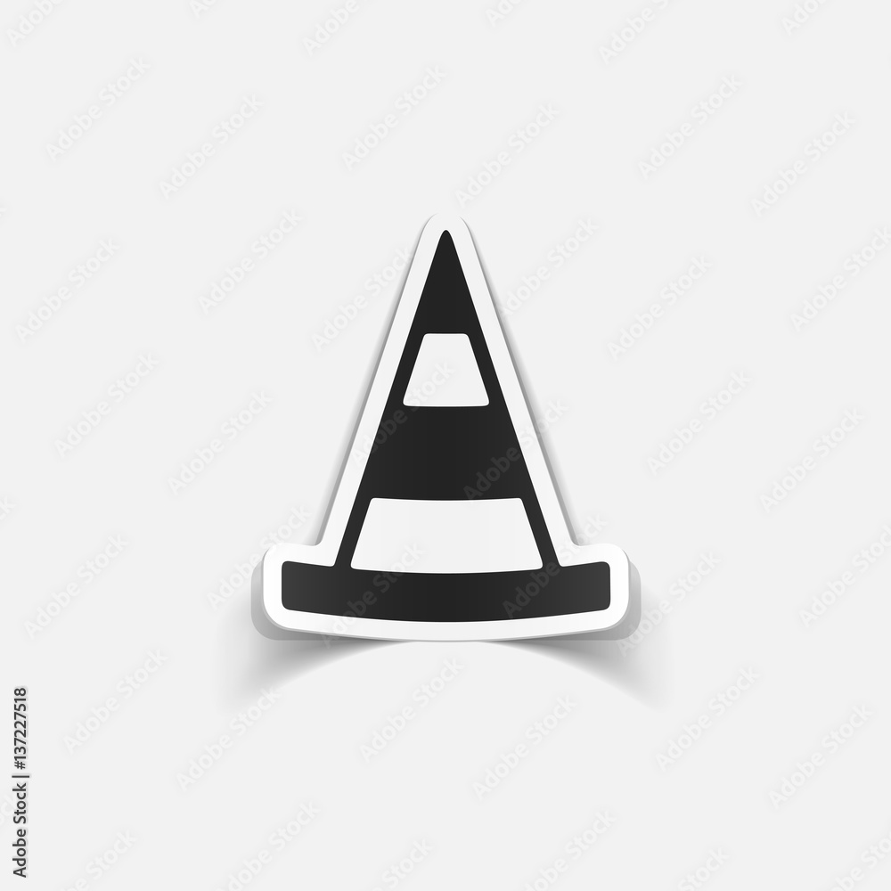 realistic design element: road cones realistic design element: road cones