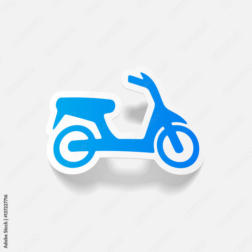 realistic design element: scooter realistic design element: scooter