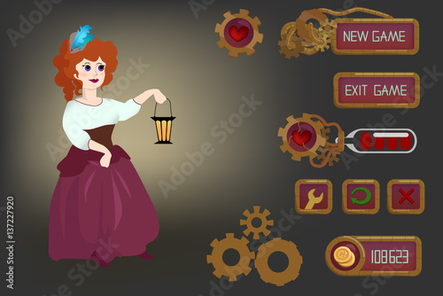 Game_Interface_Steampunk_vector_pac