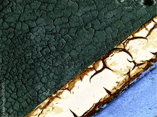 Grunge background with rust and old paint. The old surface, cracked paint. Craquelures surface texture.