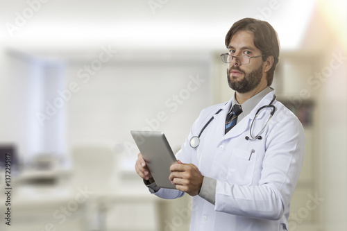 Male doctor in his office