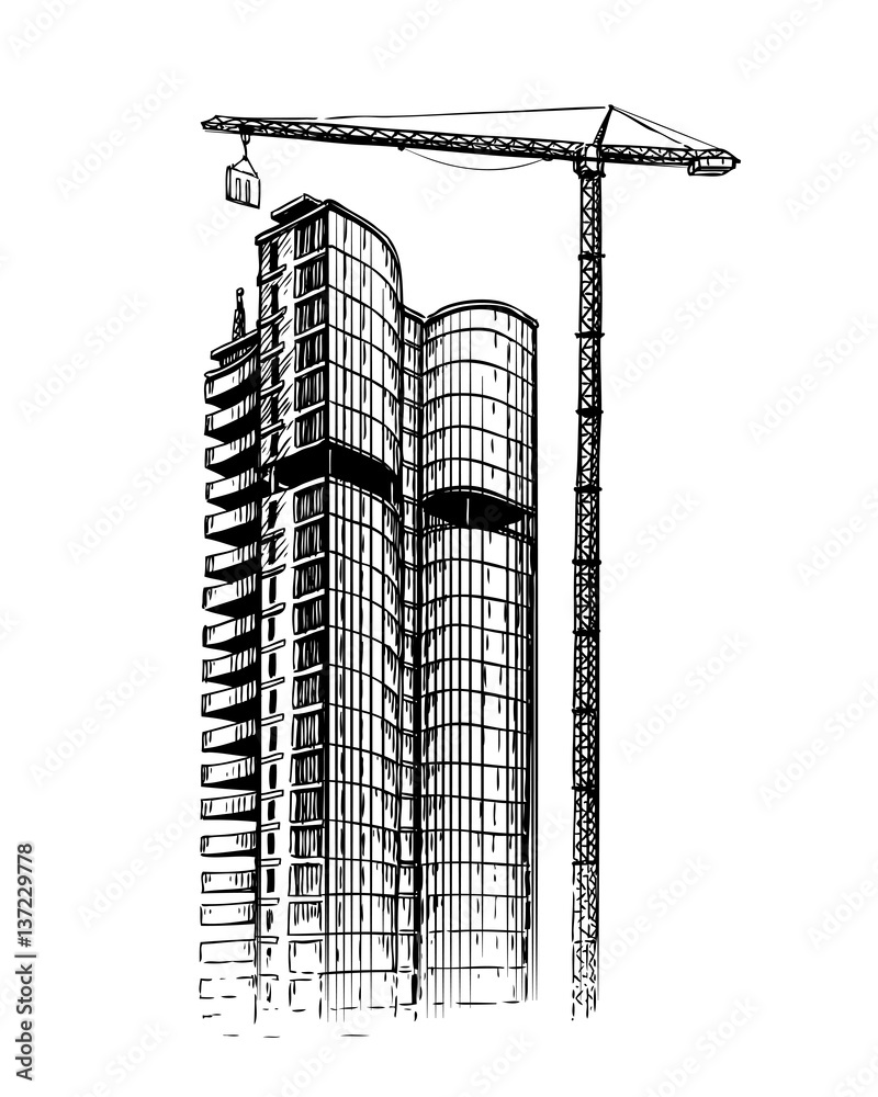 Building Icons Set Of Modern Skyscrapers Isolated Sketch Royalty Free SVG  Cliparts Vectors And Stock Illustration Image 27132447