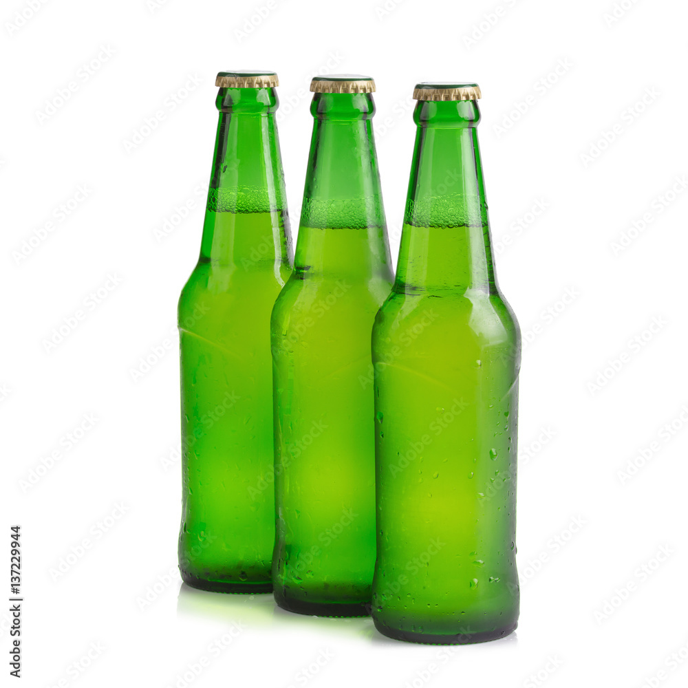 beer bottle green isolated on white background. beer bottle green isolated on white background.