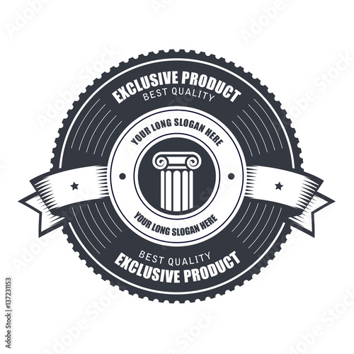 Badge or emblems template for product, emblem or service mark