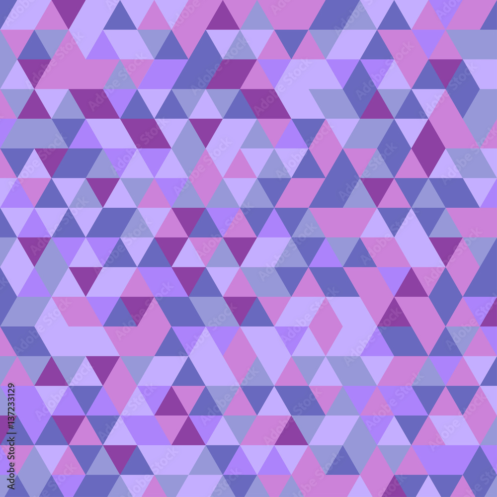Fototapeta premium Multicolor purple geometric triangular illustration graphic background. Vector design