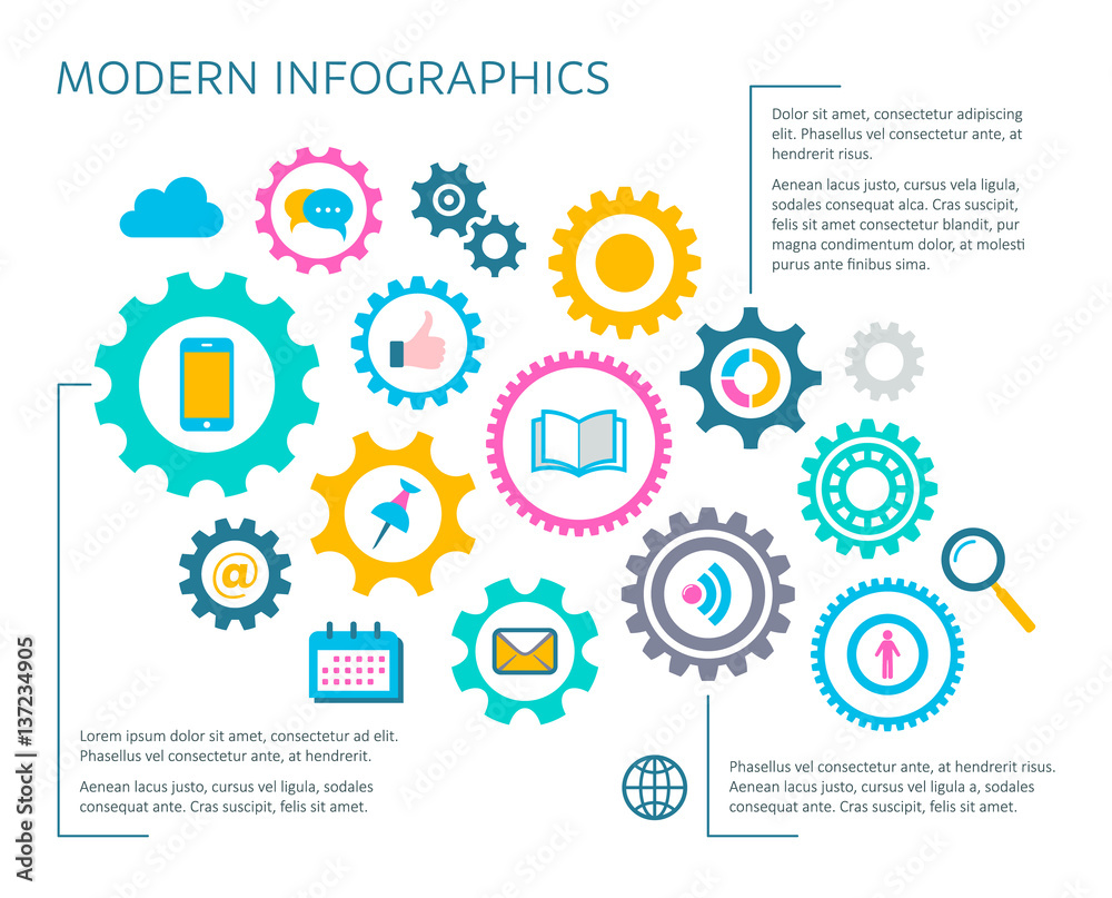 Modern vector infographic design template Modern vector infographic design template