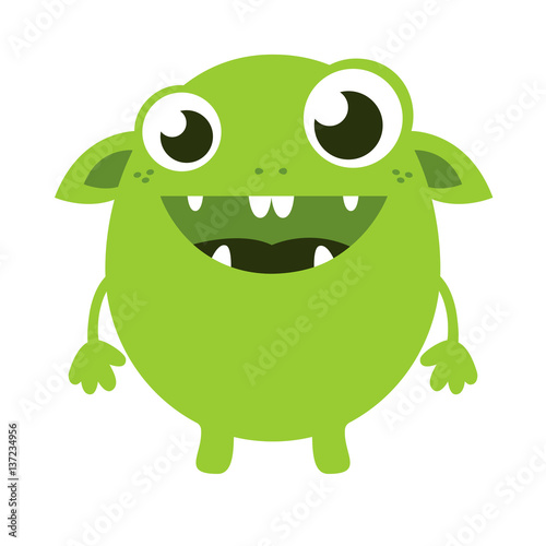 Cute green monster