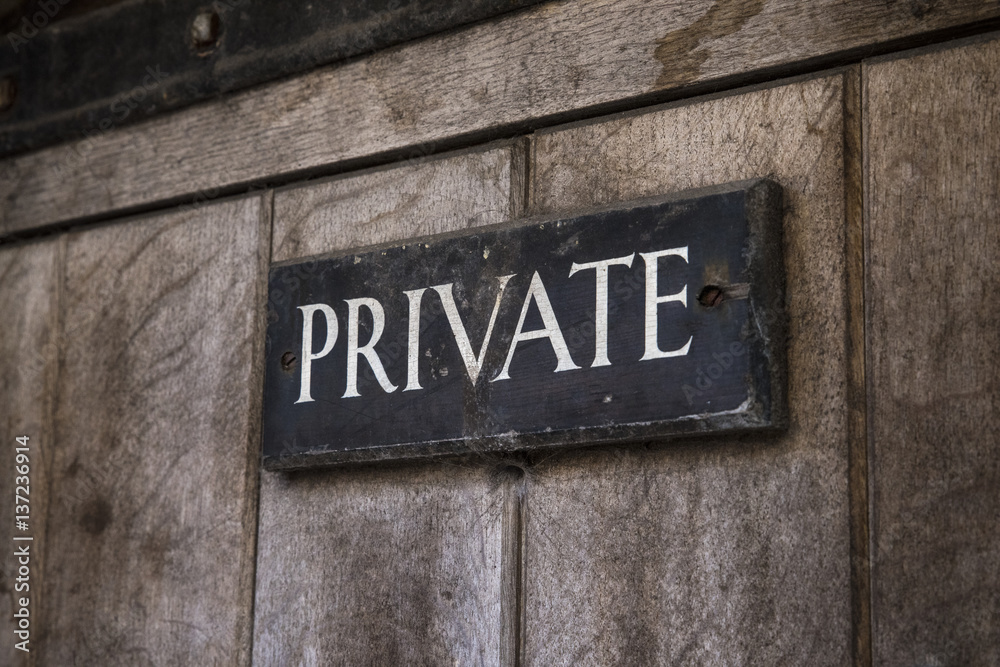 Fototapeta premium Private Sign