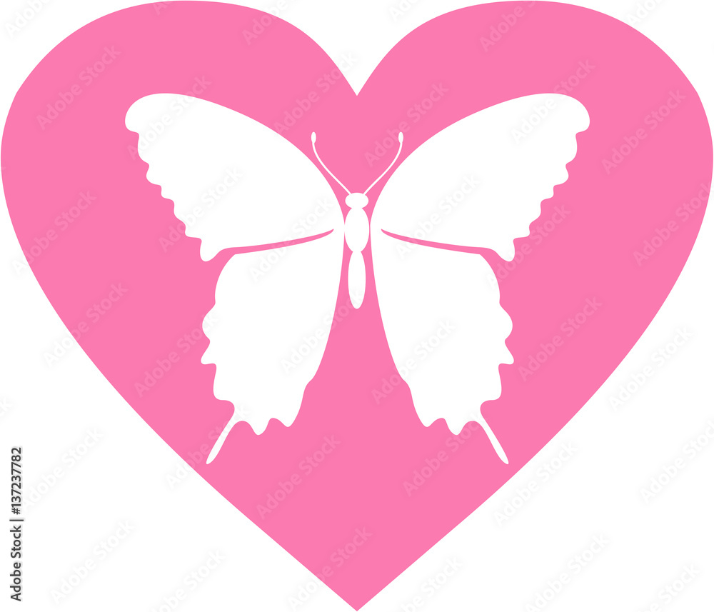 Cute Butterfly Valentine Love Heart Cute Butterfly Valentine Love Heart