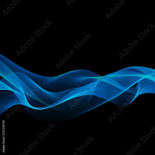 Abstract color wave design element