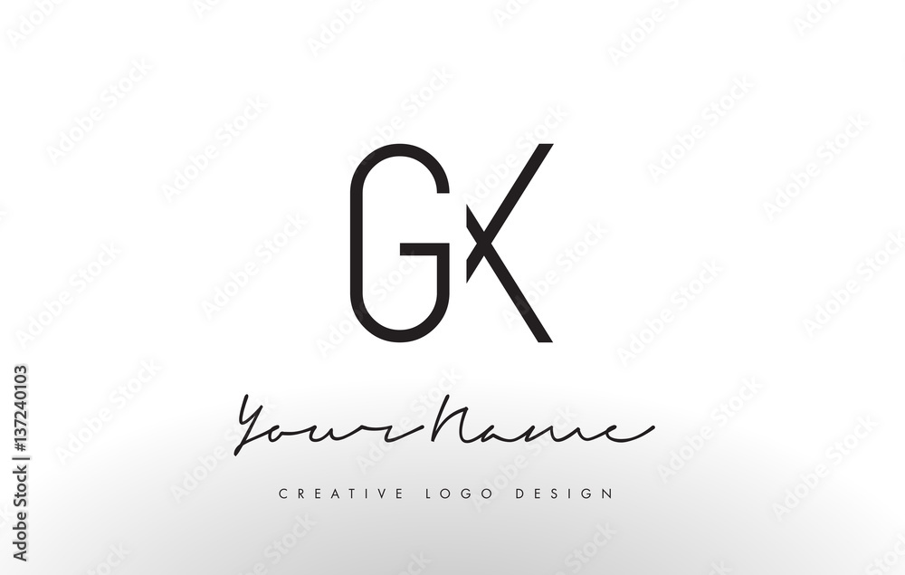 GX Letters Logo Design Slim. Creative Simple Black Letter Concept. GX Letters Logo Design Slim. Creative Simple Black Letter Concept.