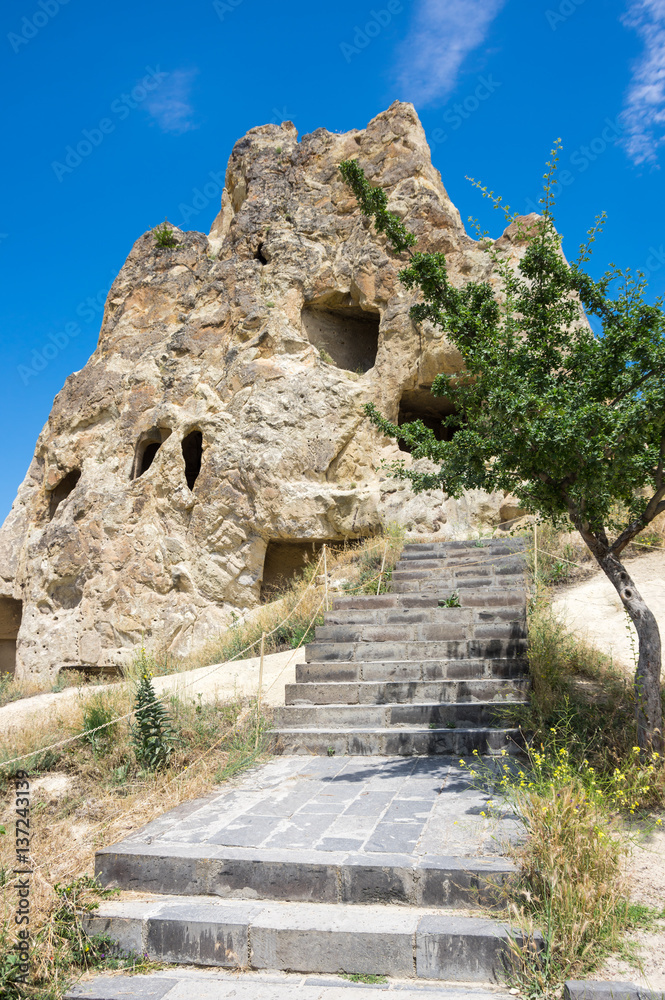Stone formations in Cappadocia, Turkey