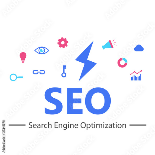 Abstract concept of seo process