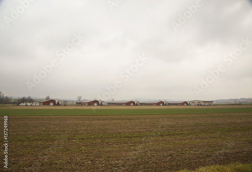 Agricultural establishments in the fields