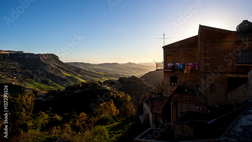 Romantic light Sicily.  Road trip around the largest island in the Mediterranean Sea. Some landscape captures and great impressions of this lovely part of Italy. photo