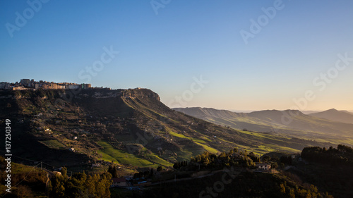 Romantic light Sicily.  Road trip around the largest island in the Mediterranean Sea. Some landscape captures and great impressions of this lovely part of Italy. photo