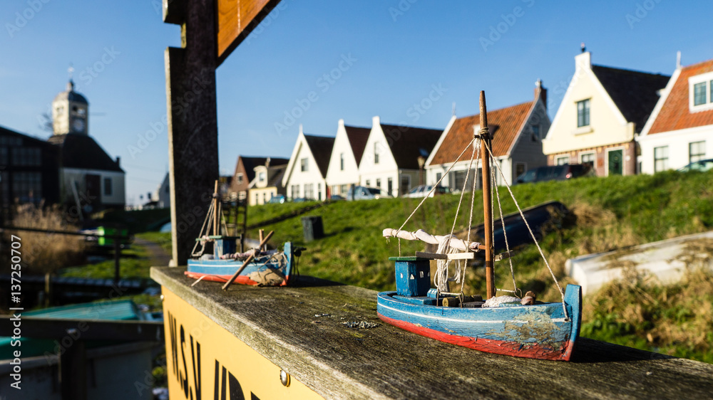 Obraz premium Miniature boats in Durgerdam