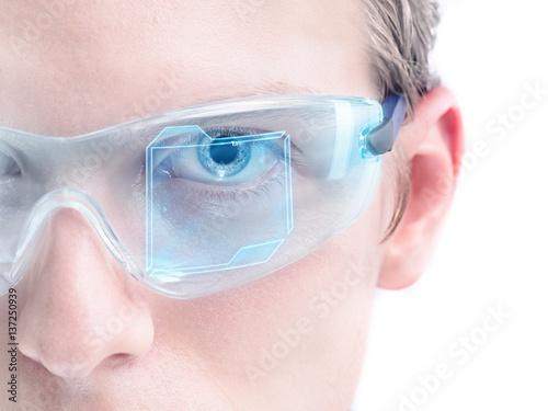 Plakat w ramie Augmented reality goggles