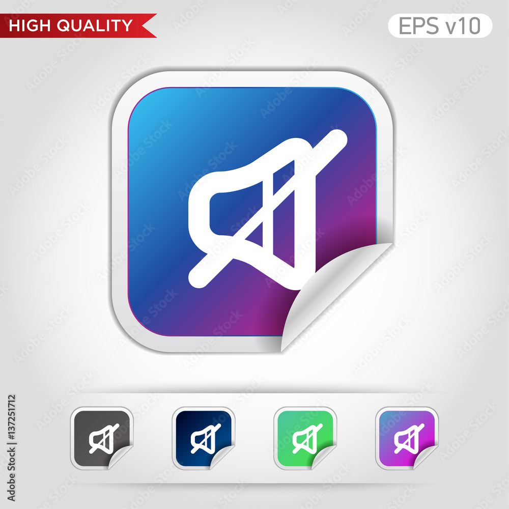 Speaker icon. Button with speaker icon. Modern UI vector. Speaker icon. Button with speaker icon. Modern UI vector.