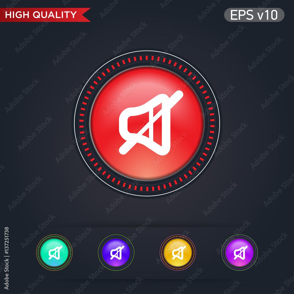Speaker icon. Button with speaker icon. Modern UI vector.