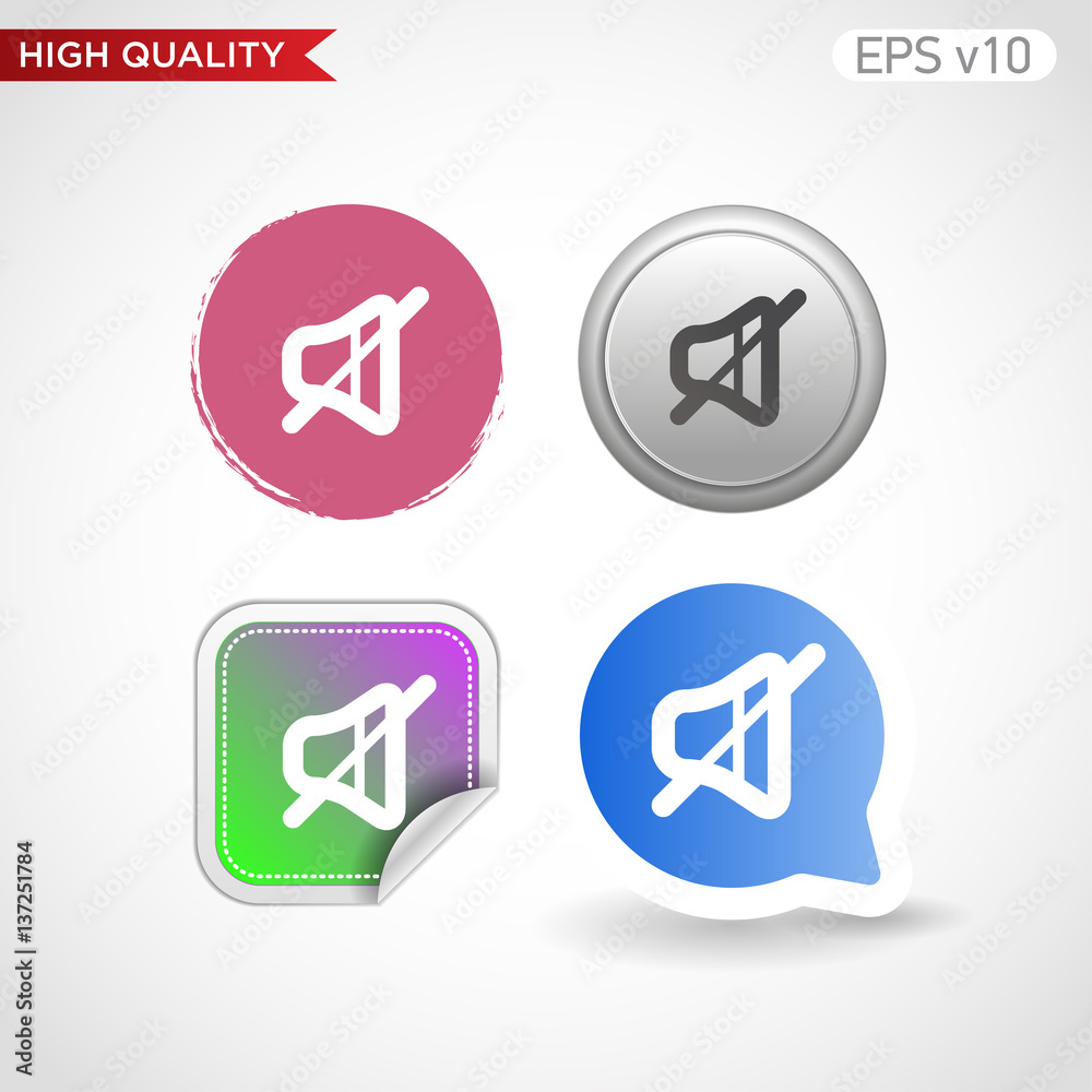 Speaker icon. Button with speaker icon. Modern UI vector. Speaker icon. Button with speaker icon. Modern UI vector.