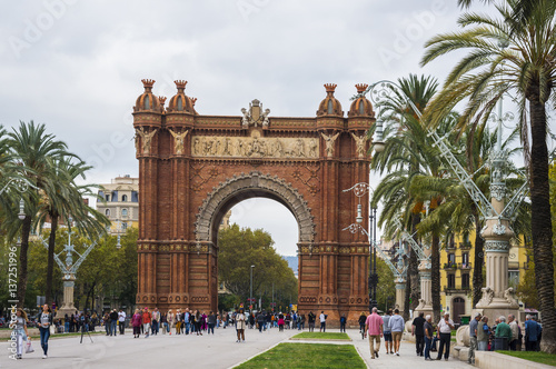Arc de Triomf, Triumphal Arch. Barcelona, Spain