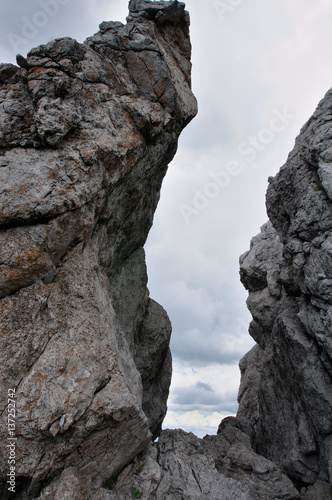 rocks and clouds