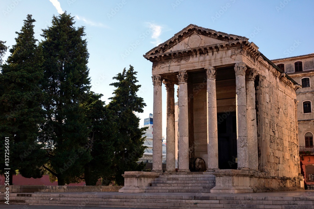 Temple of Augustus in Pula, Croatia