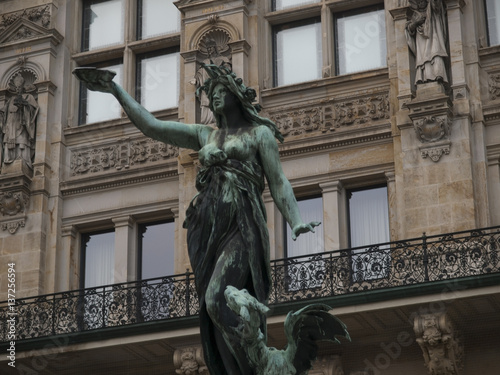 Courtyard of City Hall of Hamburg