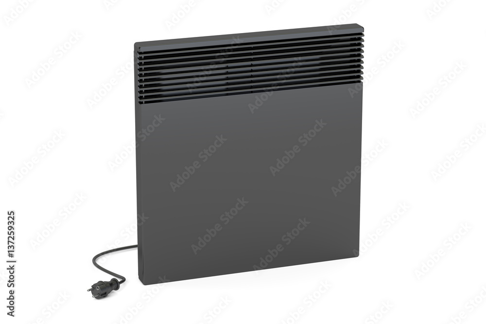 Black convection heater, 3D rendering Black convection heater, 3D rendering